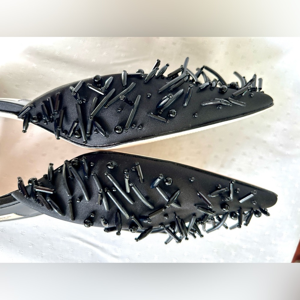 Stylish Black Embellished Mules with heels, Melani x Damrich - Picture 15 of 16